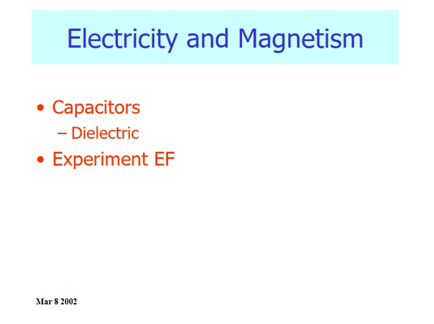 Magnetism and Electricity