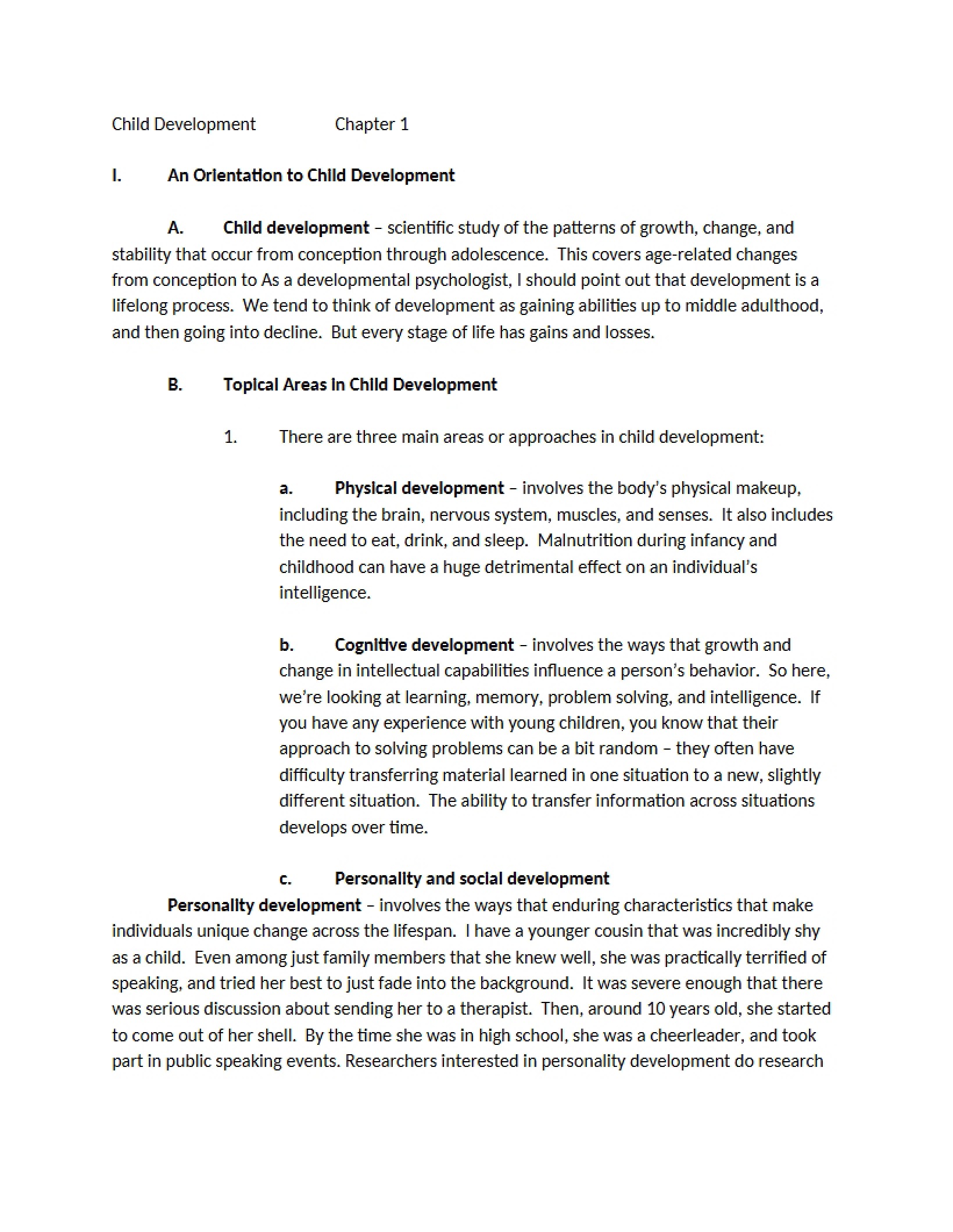 Child Development Chapter 1