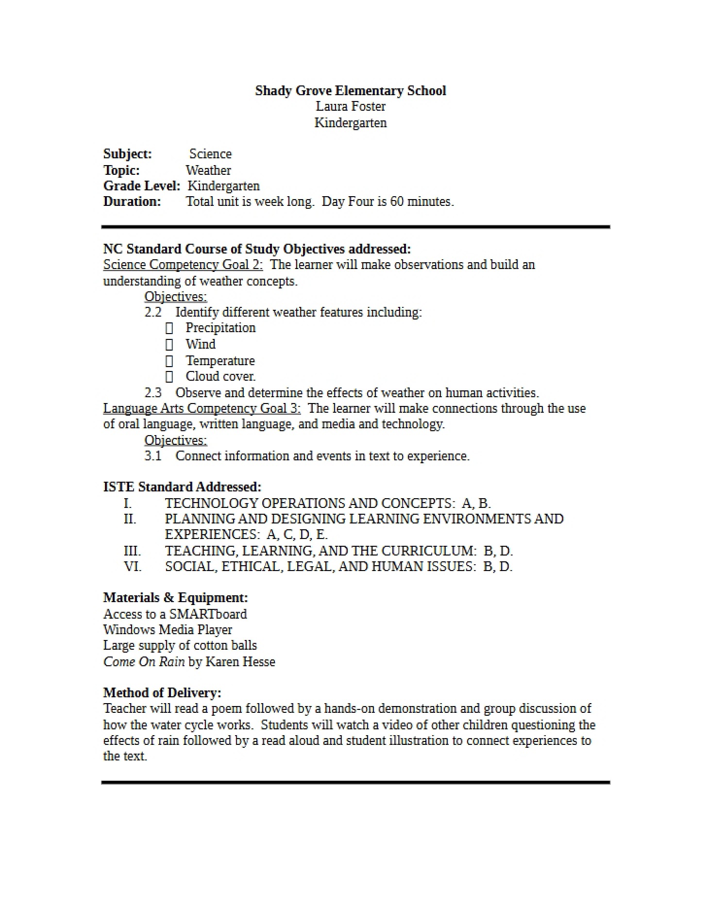 Examination Notes