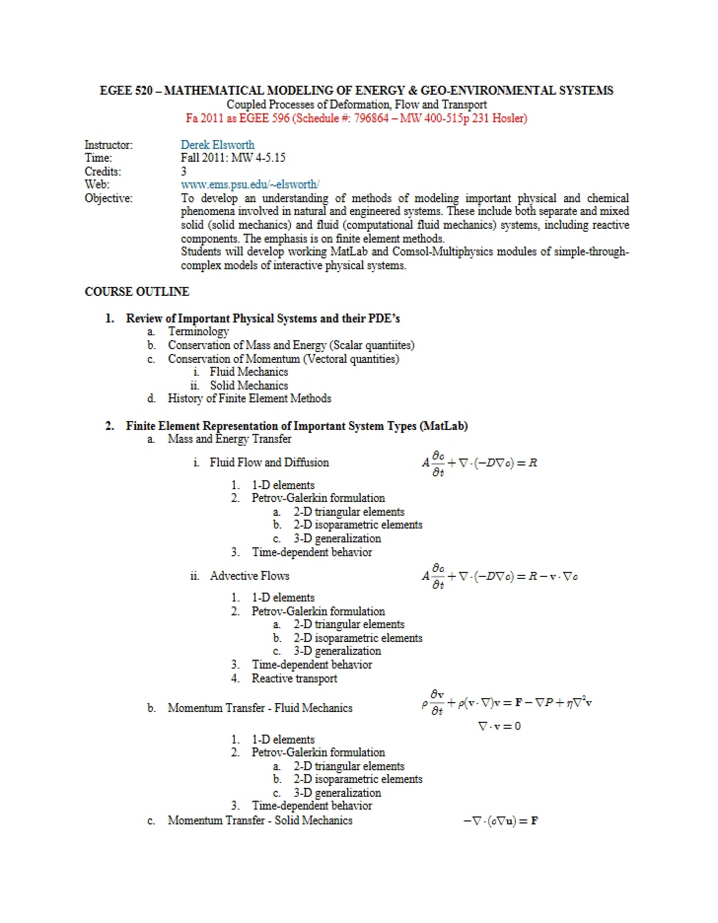 Energy Systems Modeling