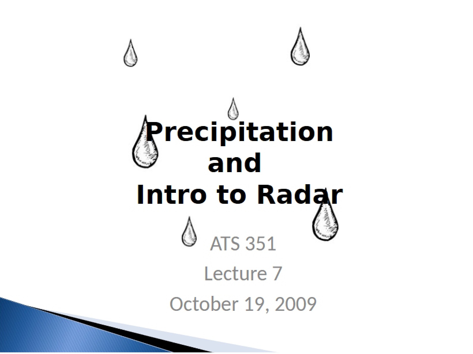 Radar Introduction and Precipitation