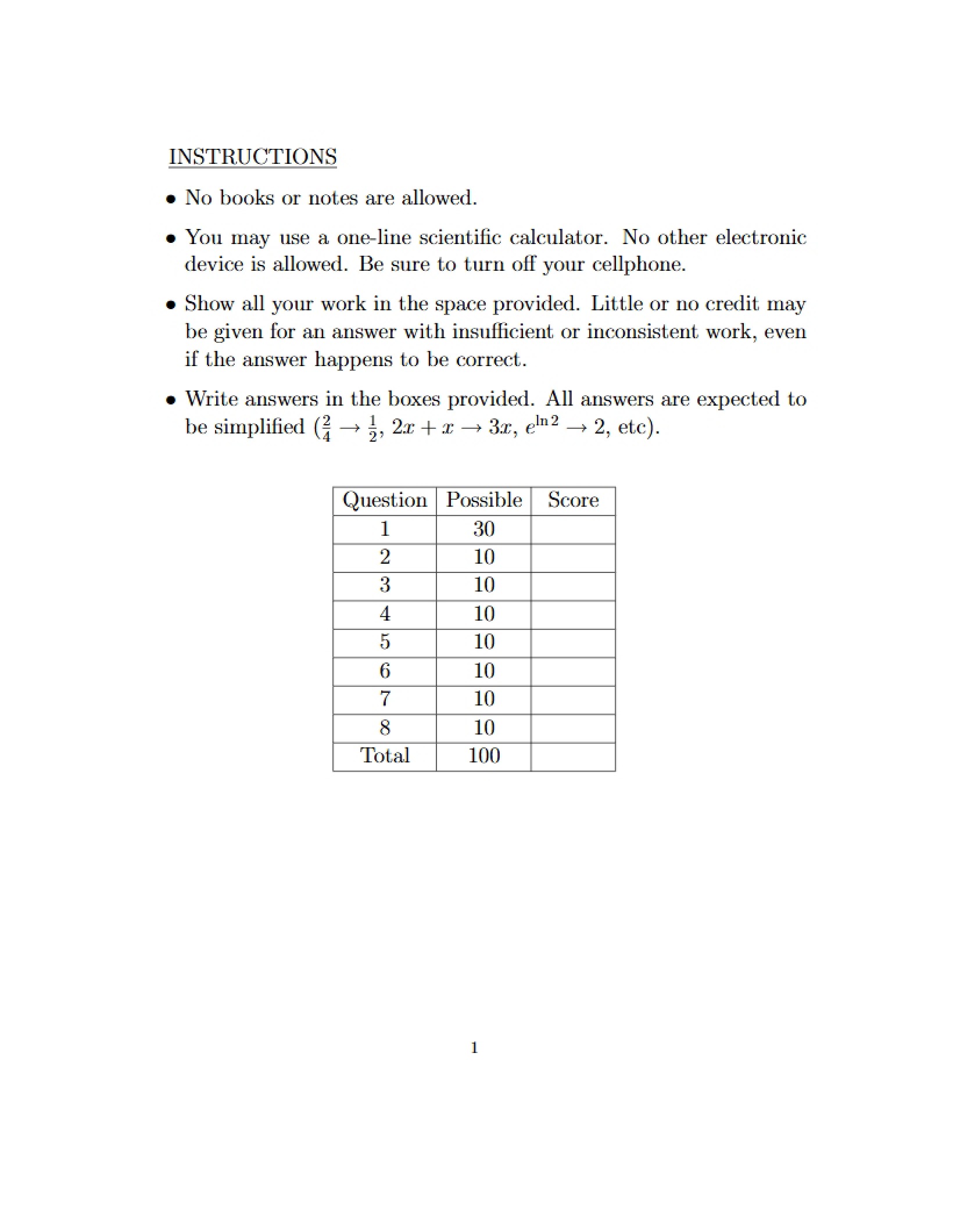 Life Sciences Calc Notes