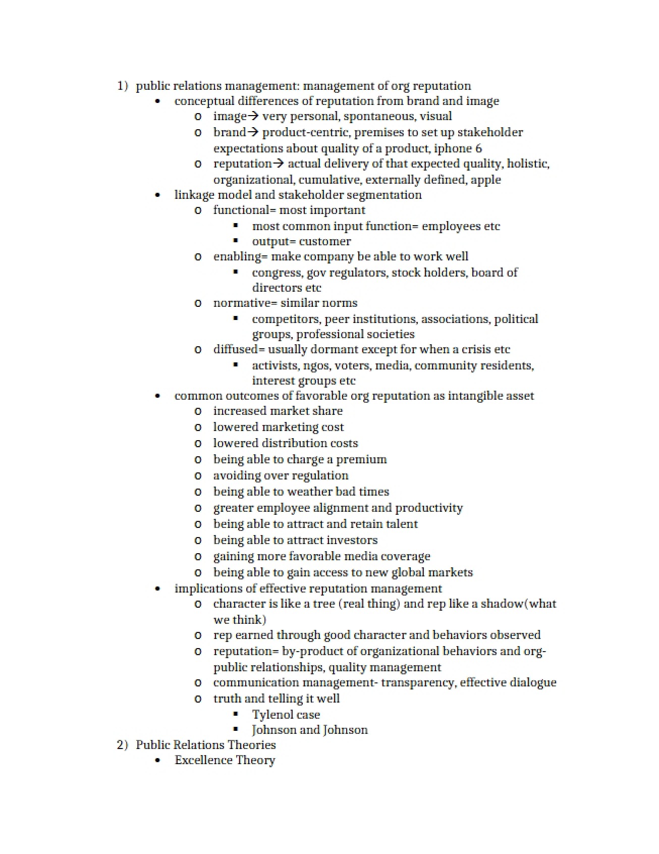 Management of Public Relations