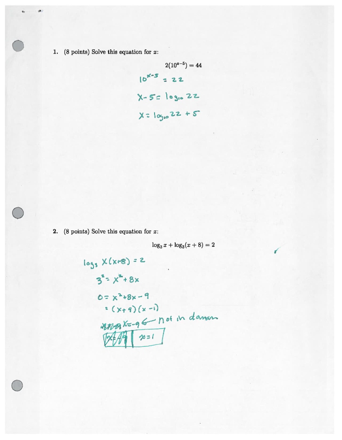 Solutions Compiled Past Exams