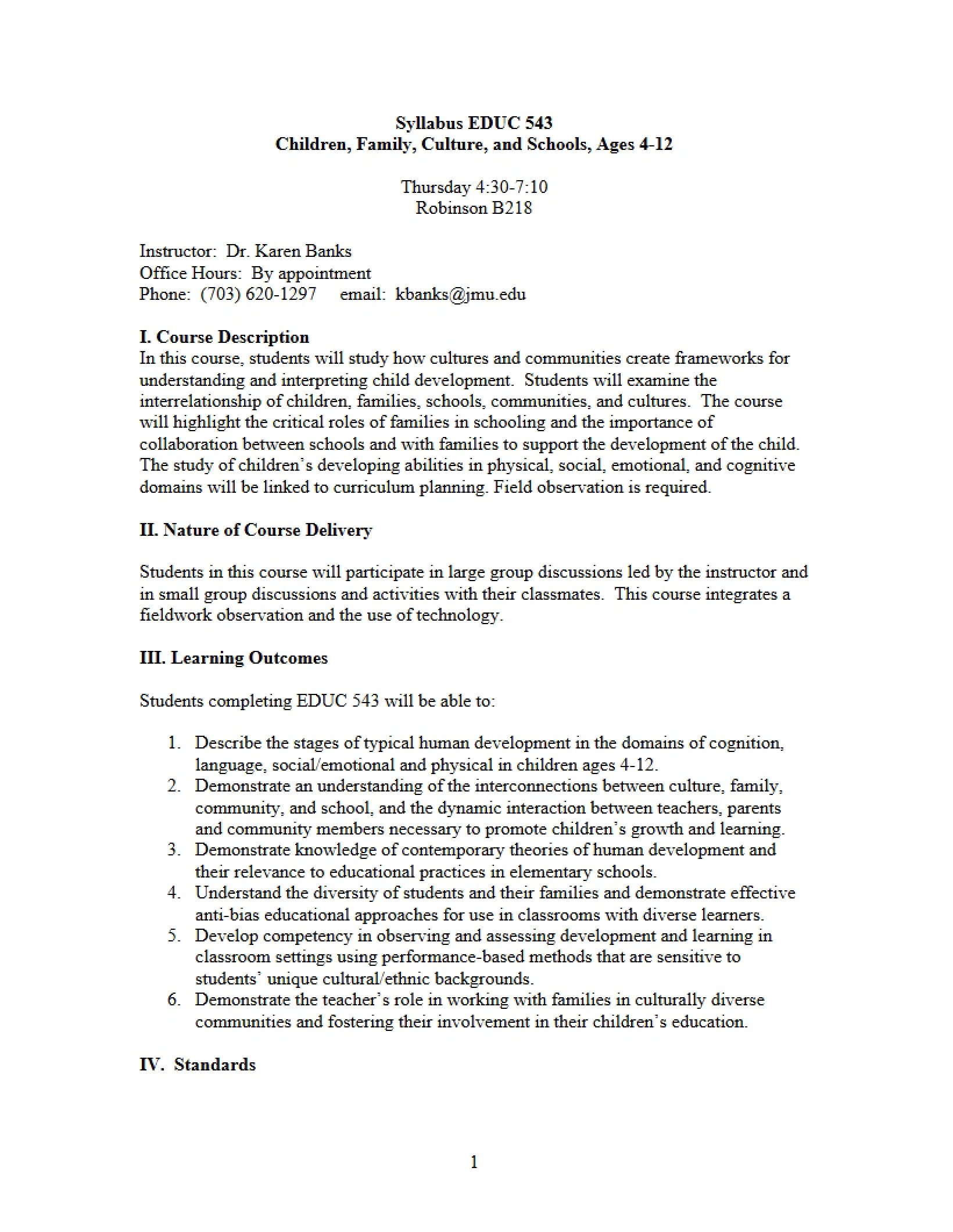 Syllabus for Children, Family, Culture, and Schools