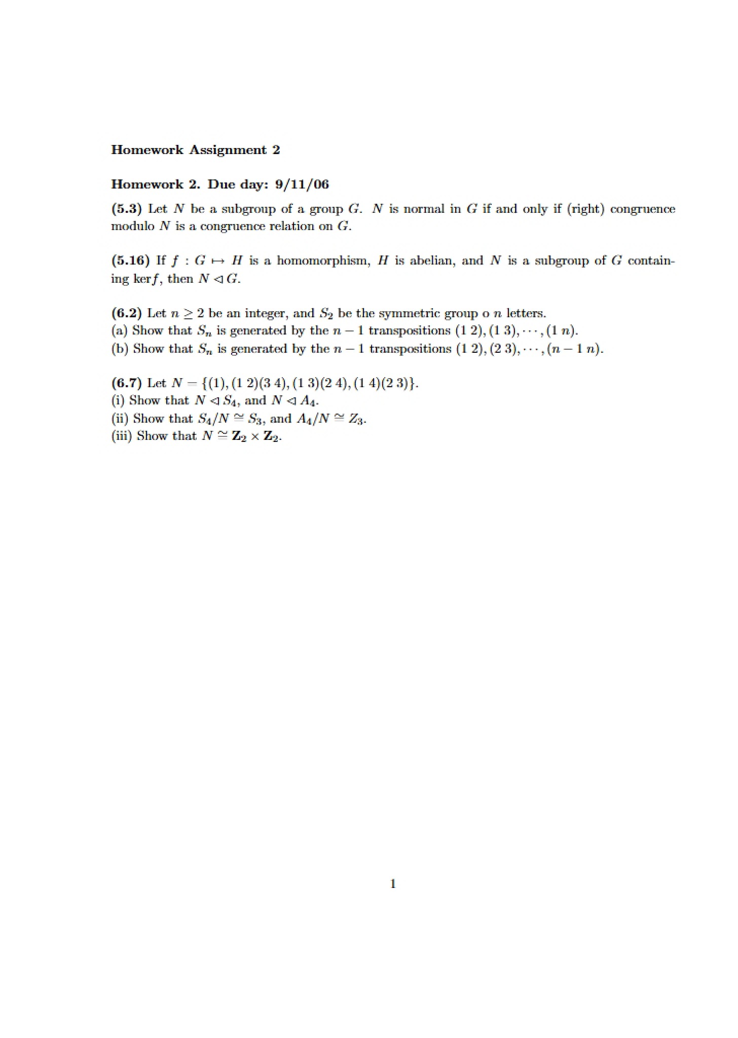Assignment Two
