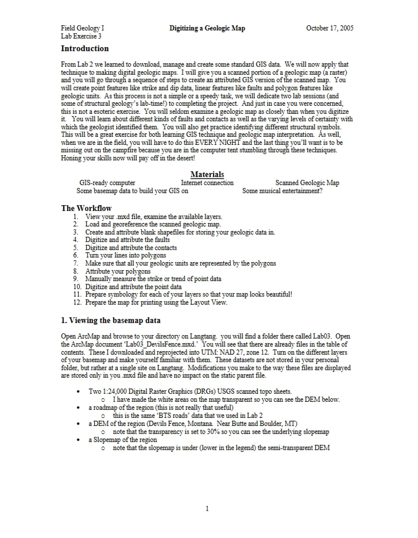 Geologic Map Digitization