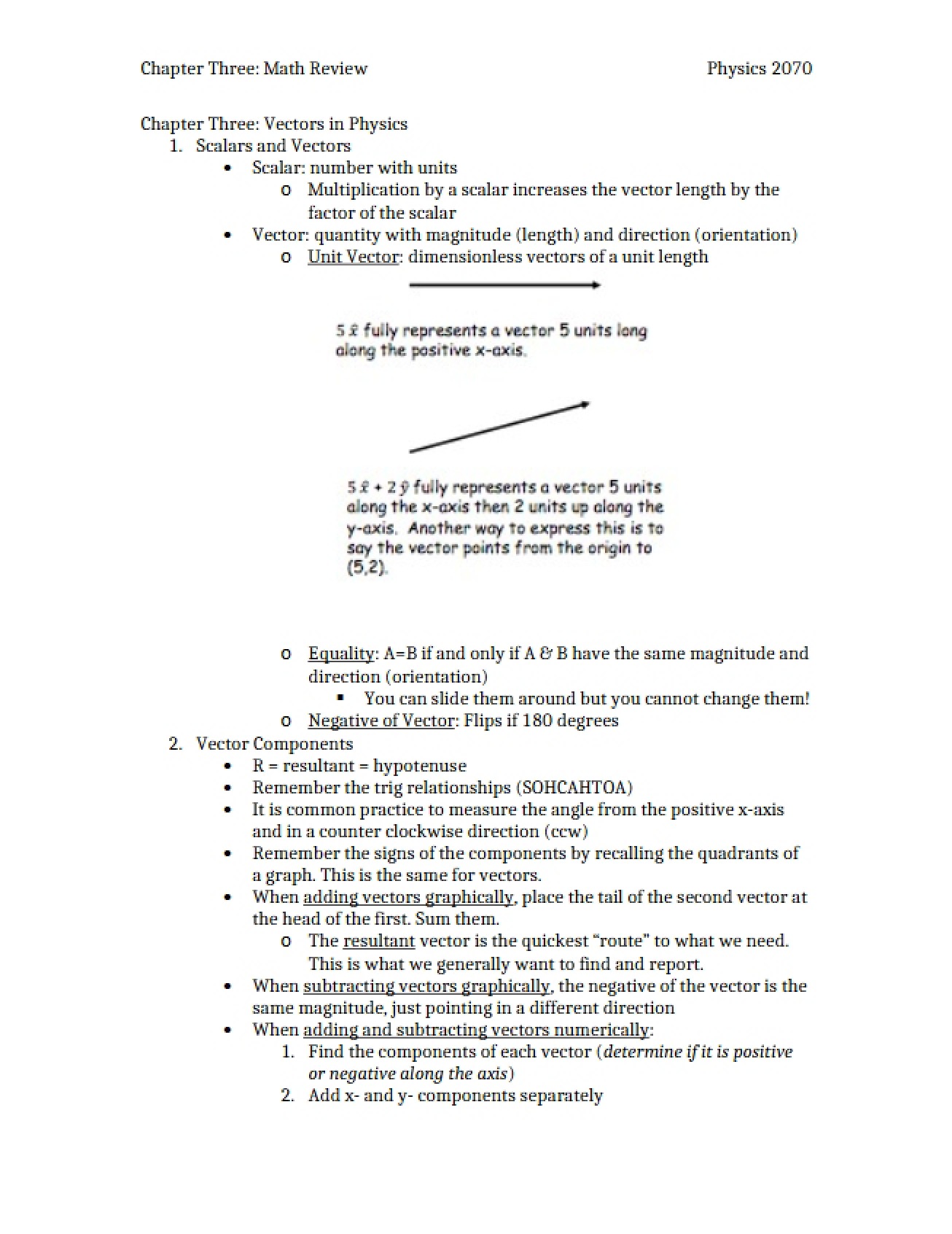 Review of Math (Chapter Three)