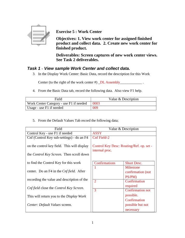 Work Centers in Supply Chain Management