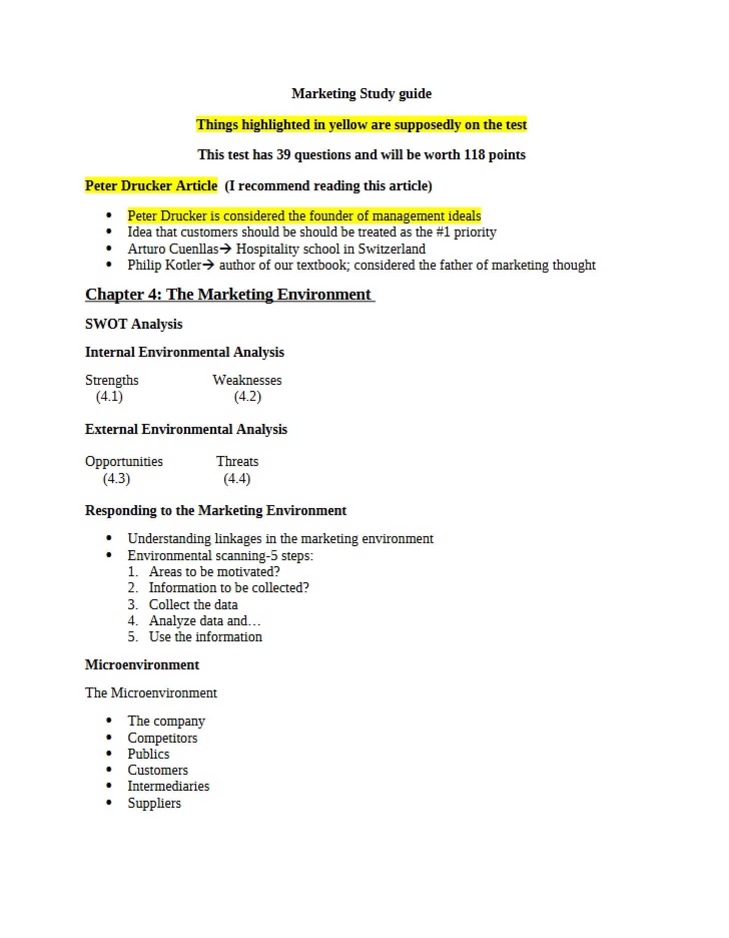 Comprehensive Marketing Review