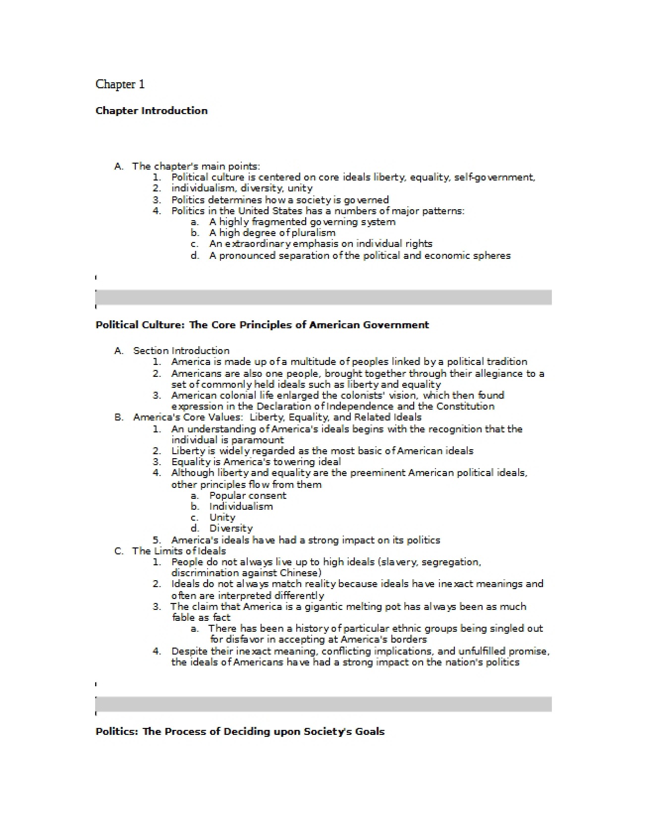 Introduction to American Government Chapter
