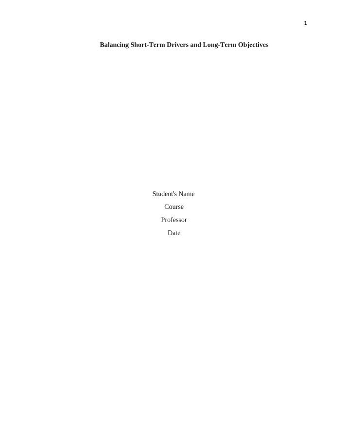 Analysis of Business and Management
