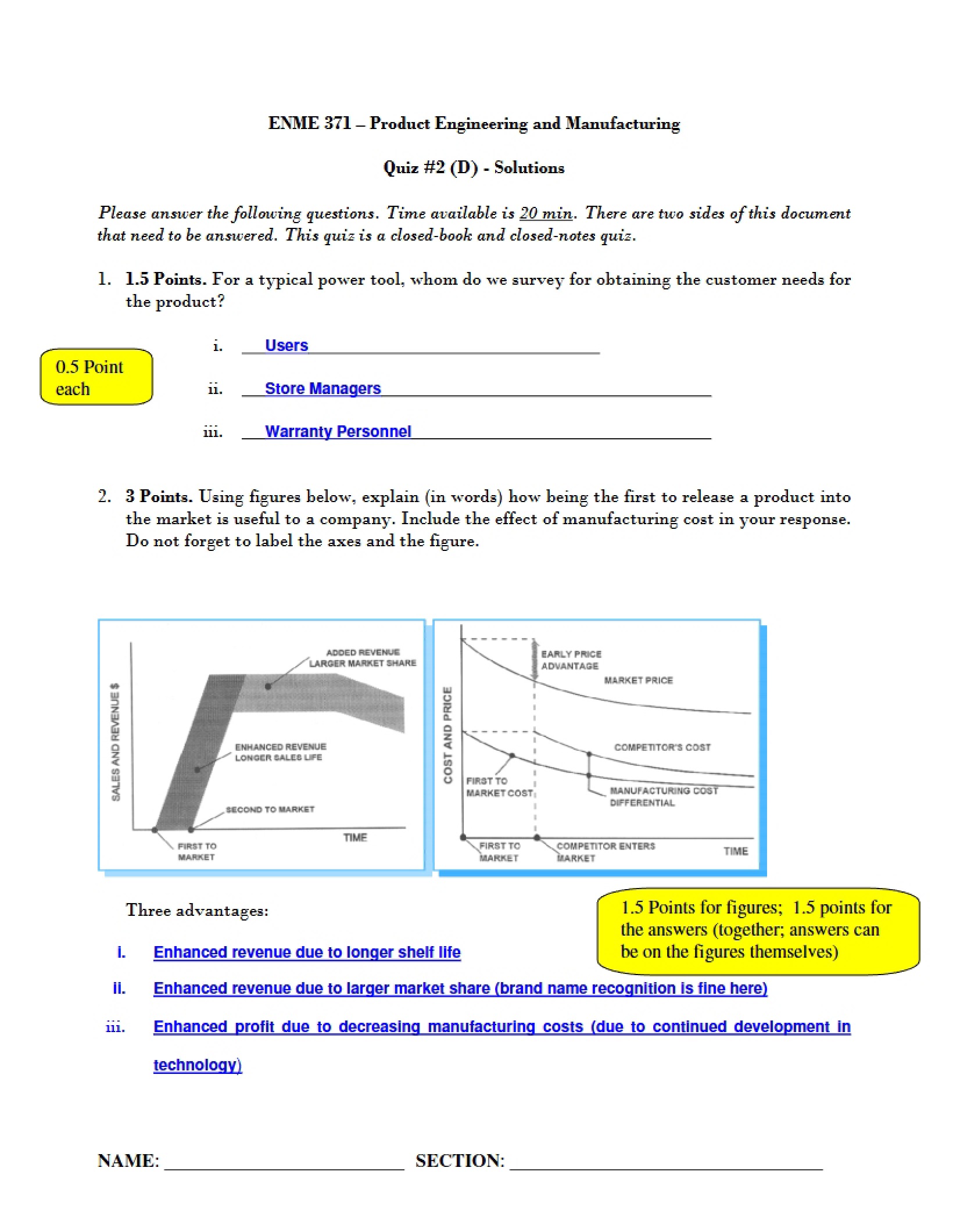 Solutions to Quiz 2D