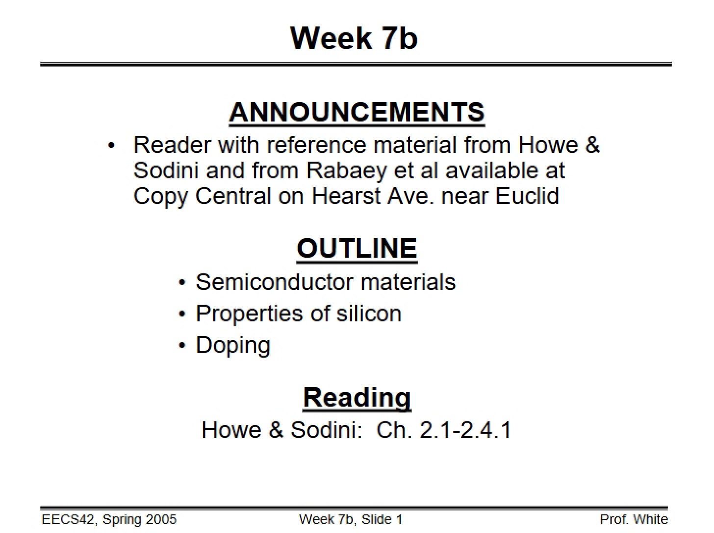 Notes on Lectures