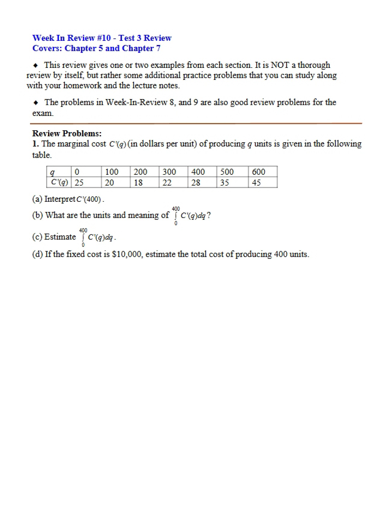 Review Materials
