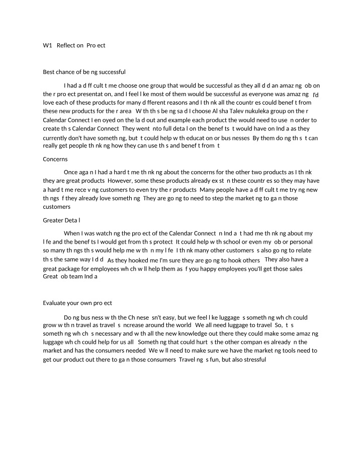 W13 Reflection for Project 2