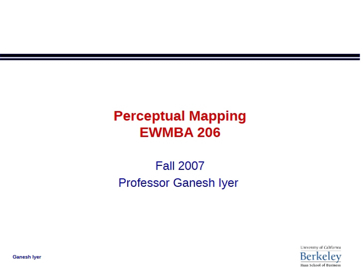 Mapping of Perception