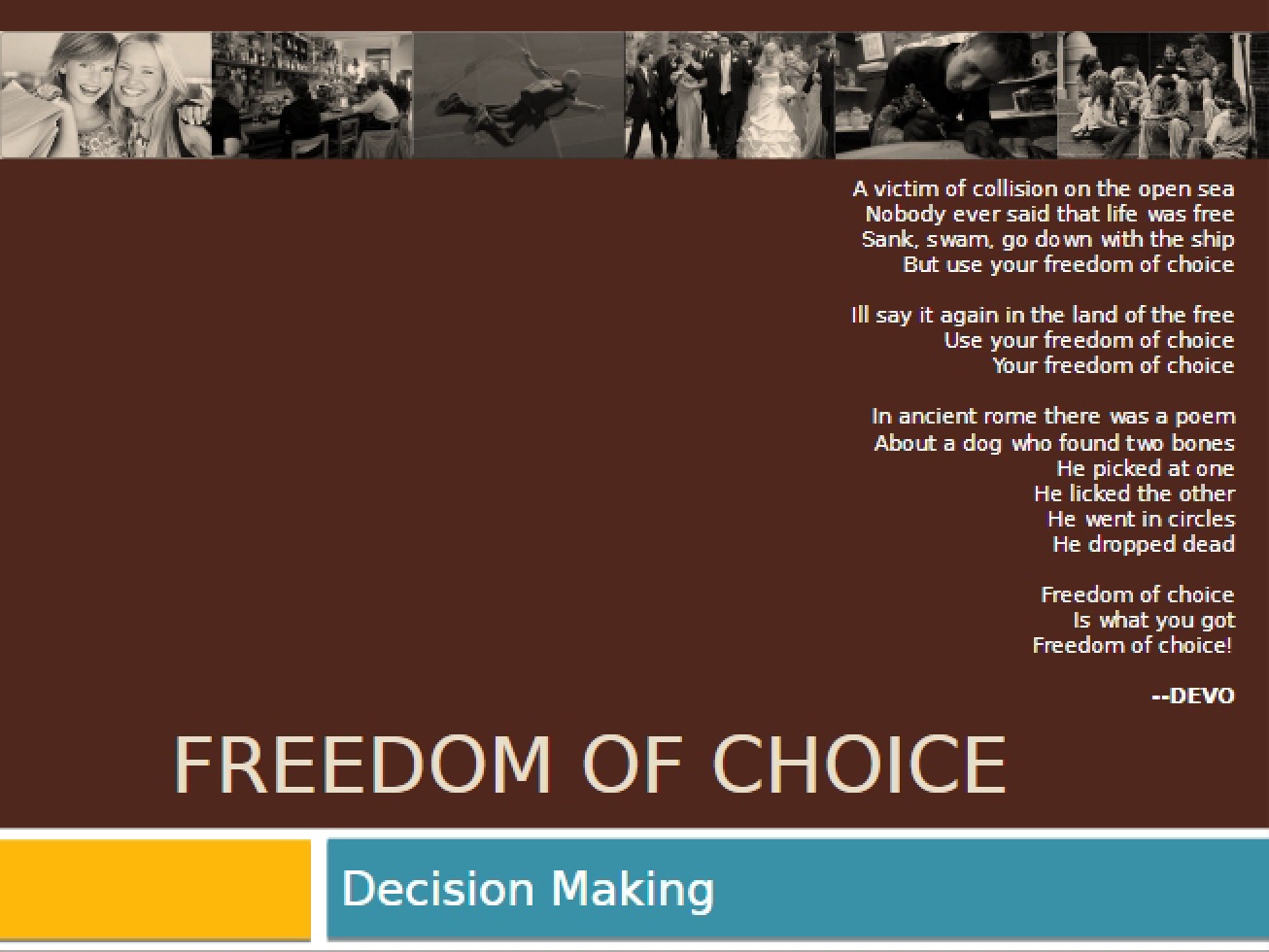 Making Decisions
