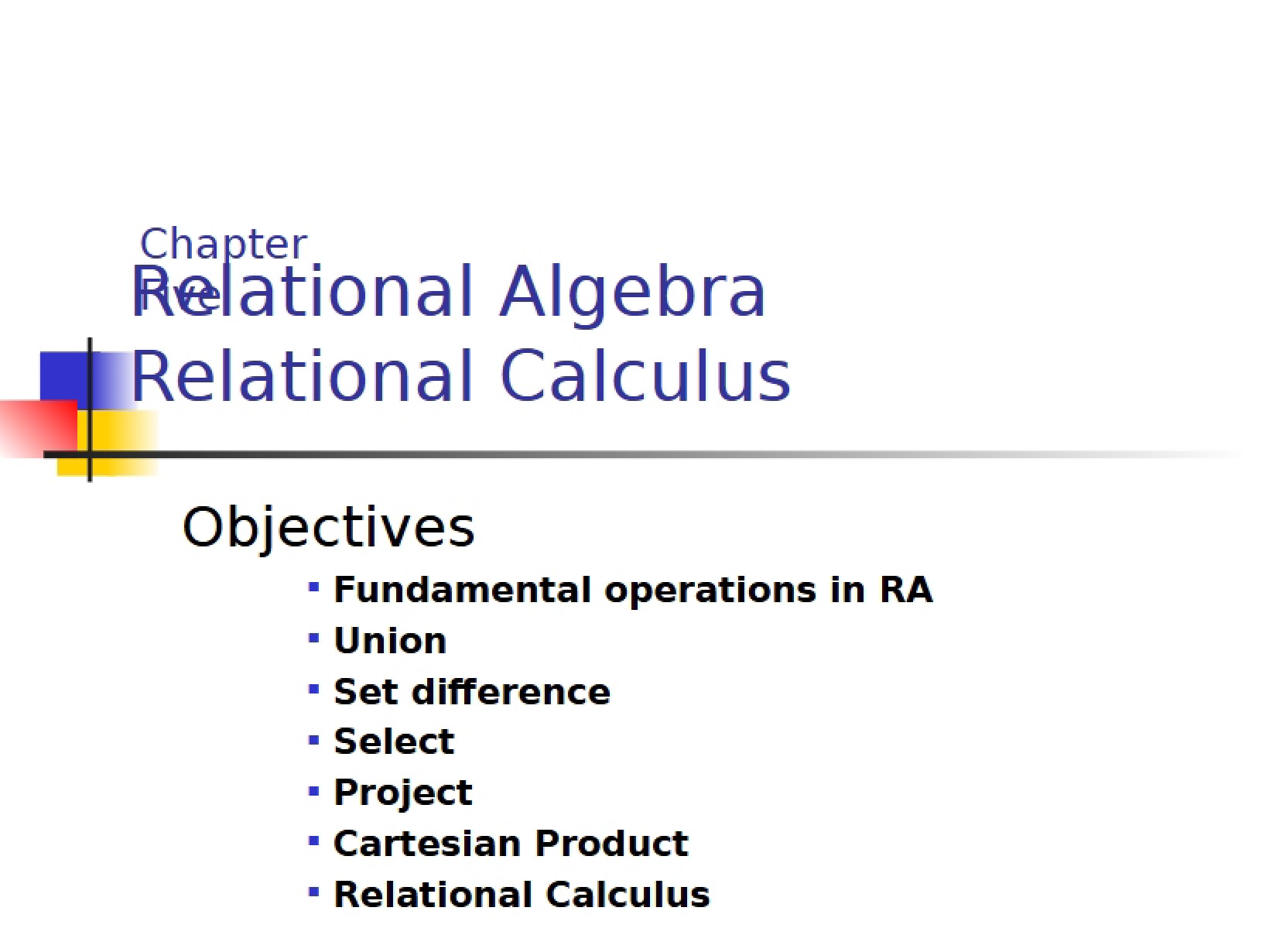 Relational A-C (Chapter Five)