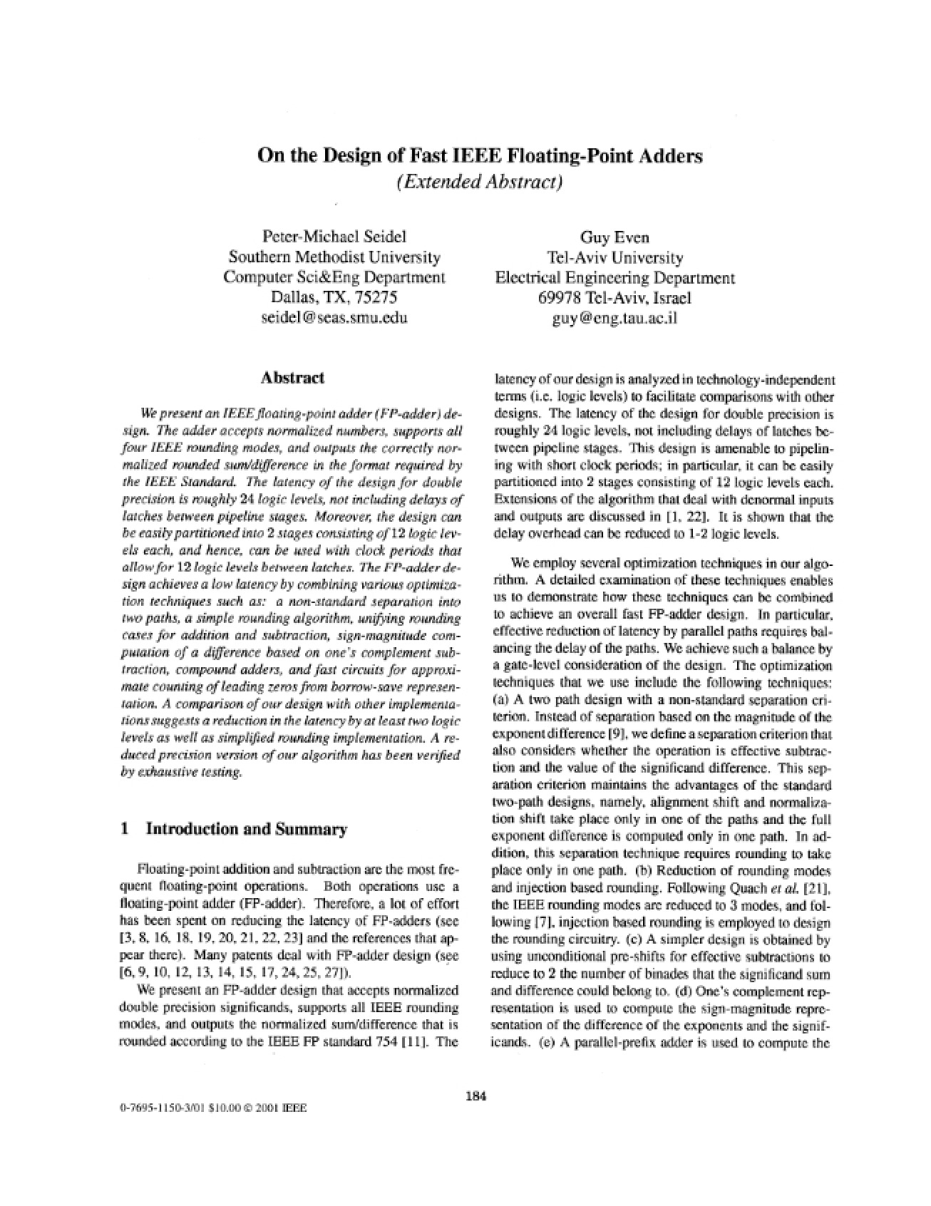 Advanced Computer Arithmetic Study Notes