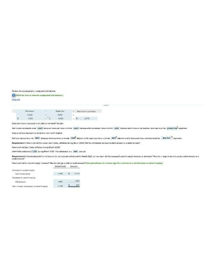 ACC 1209 - Equity Analysis and Trial Balance