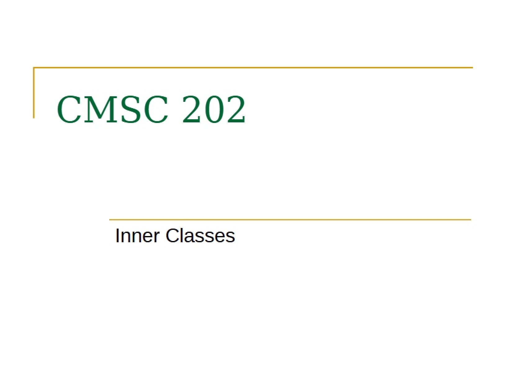 Classes Inner