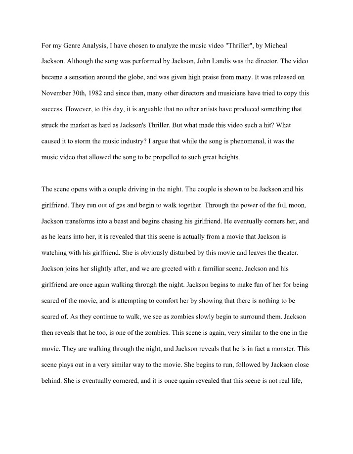WRITING 1010 - Genre Analysis