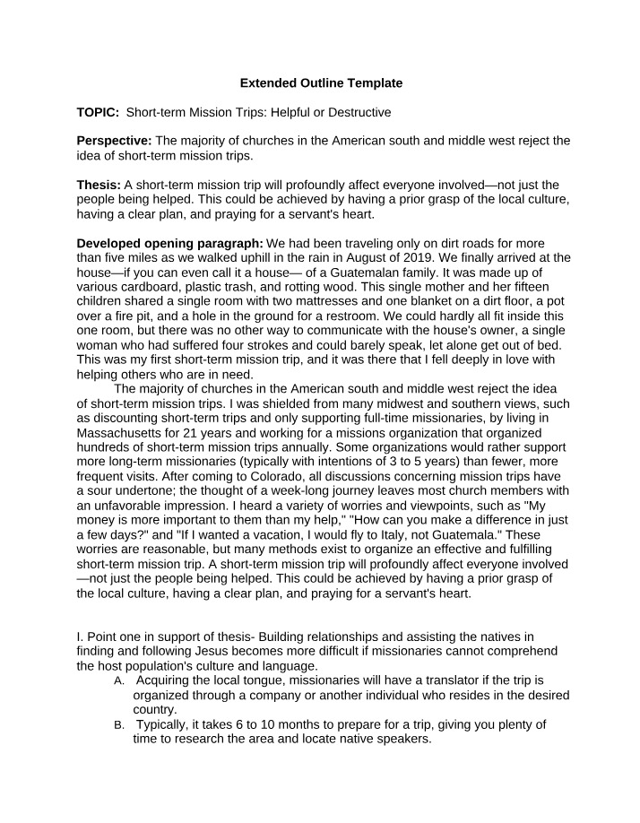 Preparation for Meaningful Short-term Mission Trips and Their Impact
