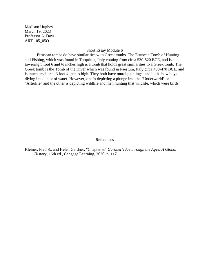Comparative Analysis of Etruscan and Greek Tombs