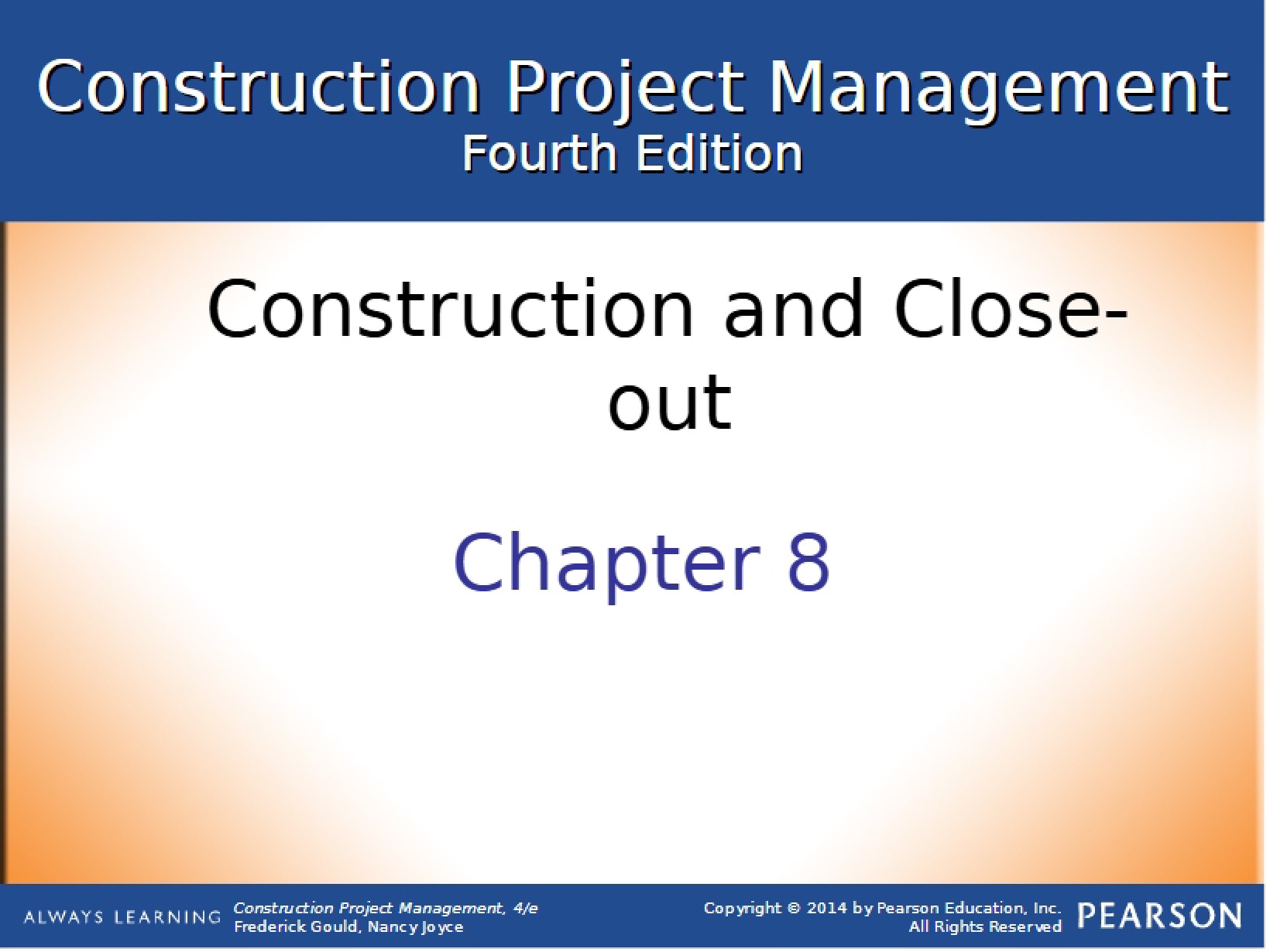 Construction Overview Chapter 08