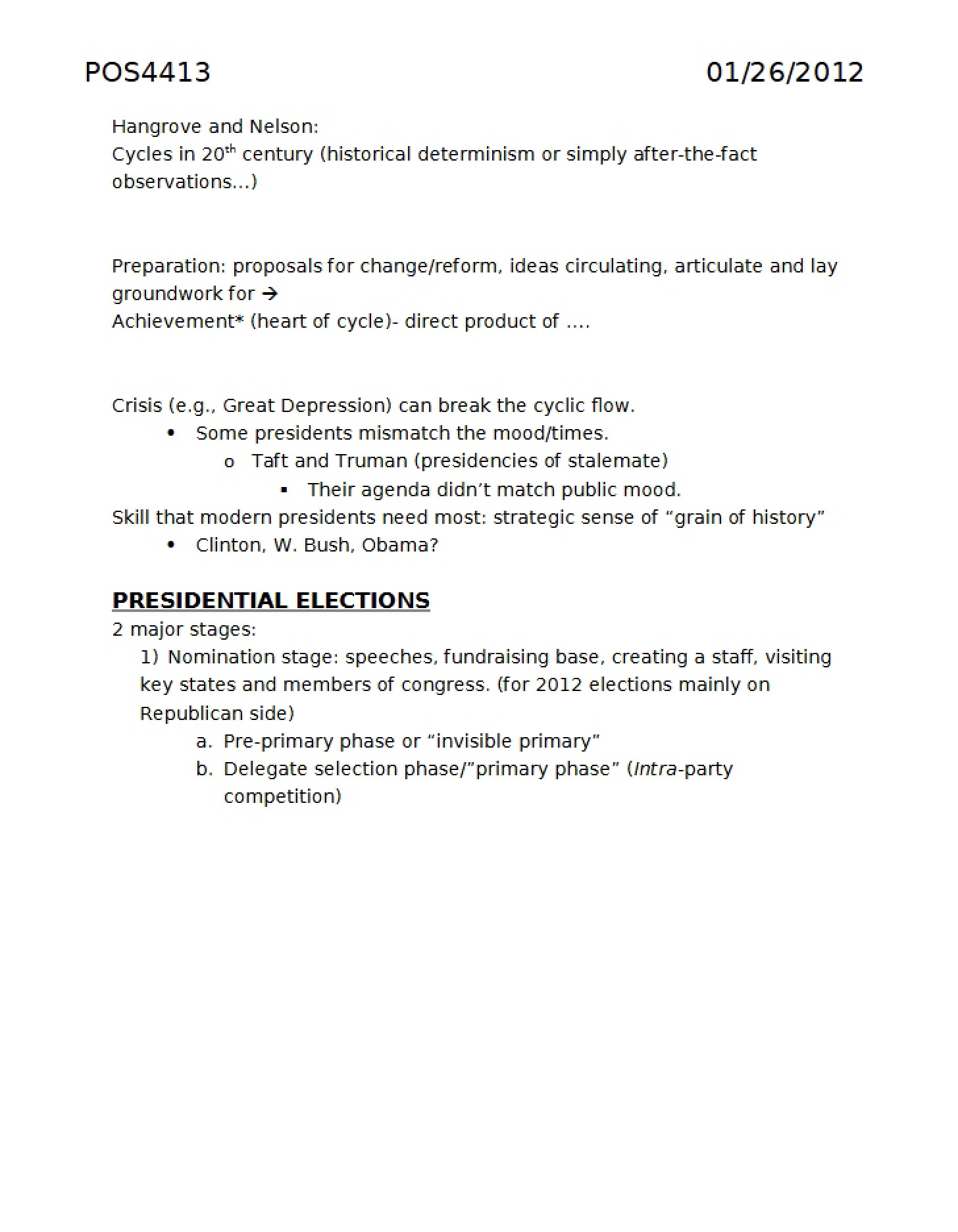 Notes on Class