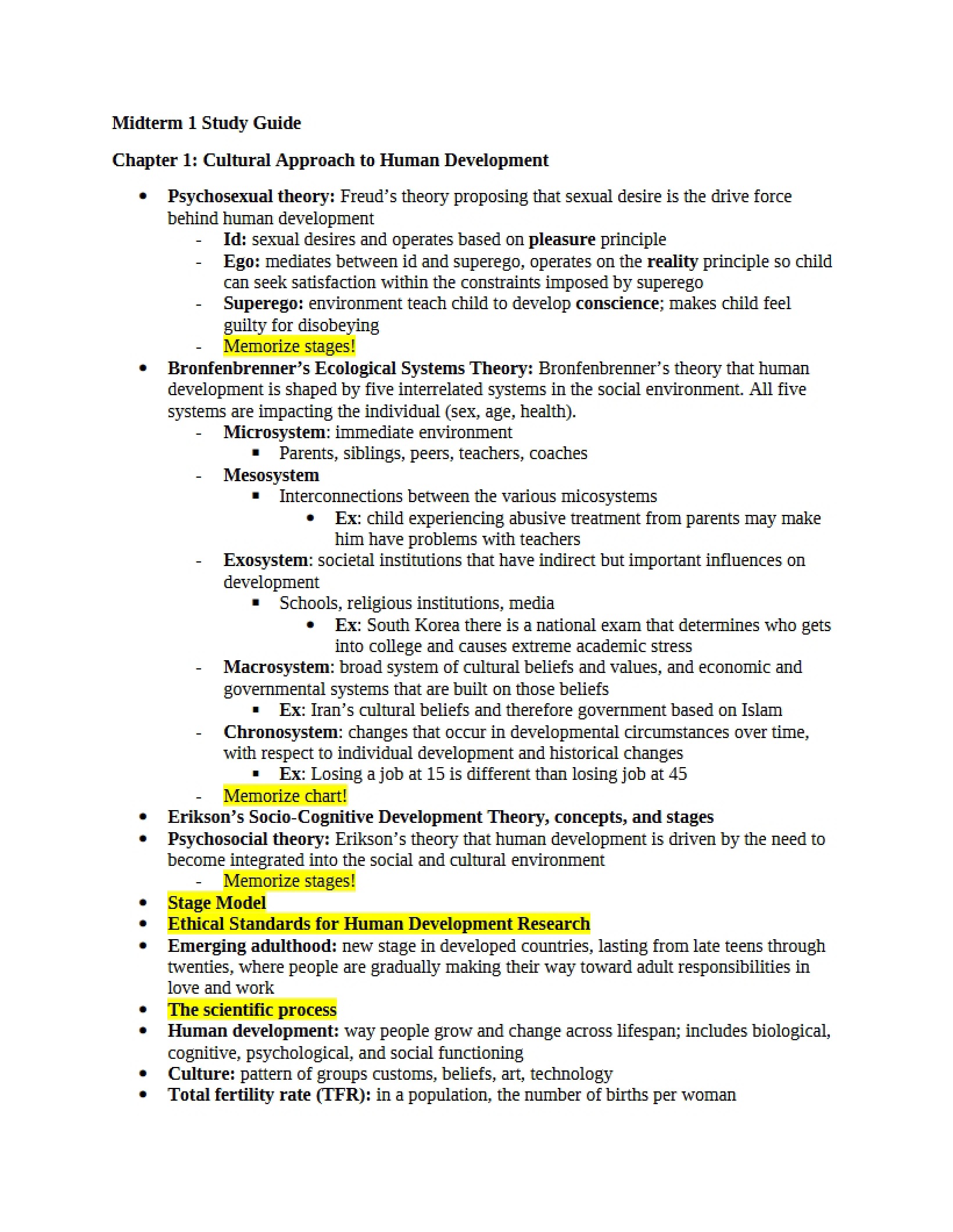 Human Development Cultural Approach (Chapter 1)