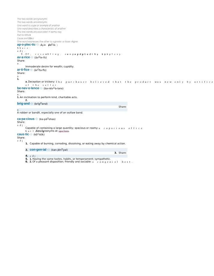 Module 3 Vocabulary List
