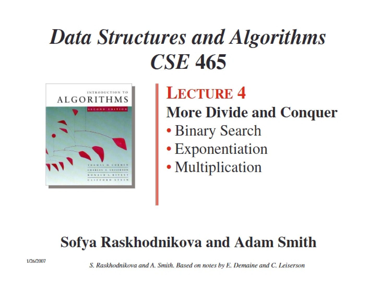 Fundamental Algorithms and Structures