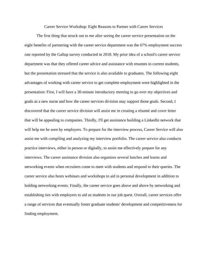 Eight Reasons to Partner with Career Services