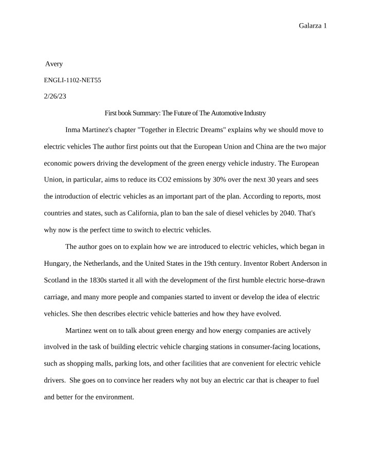 Writing Exercise - Book Summary