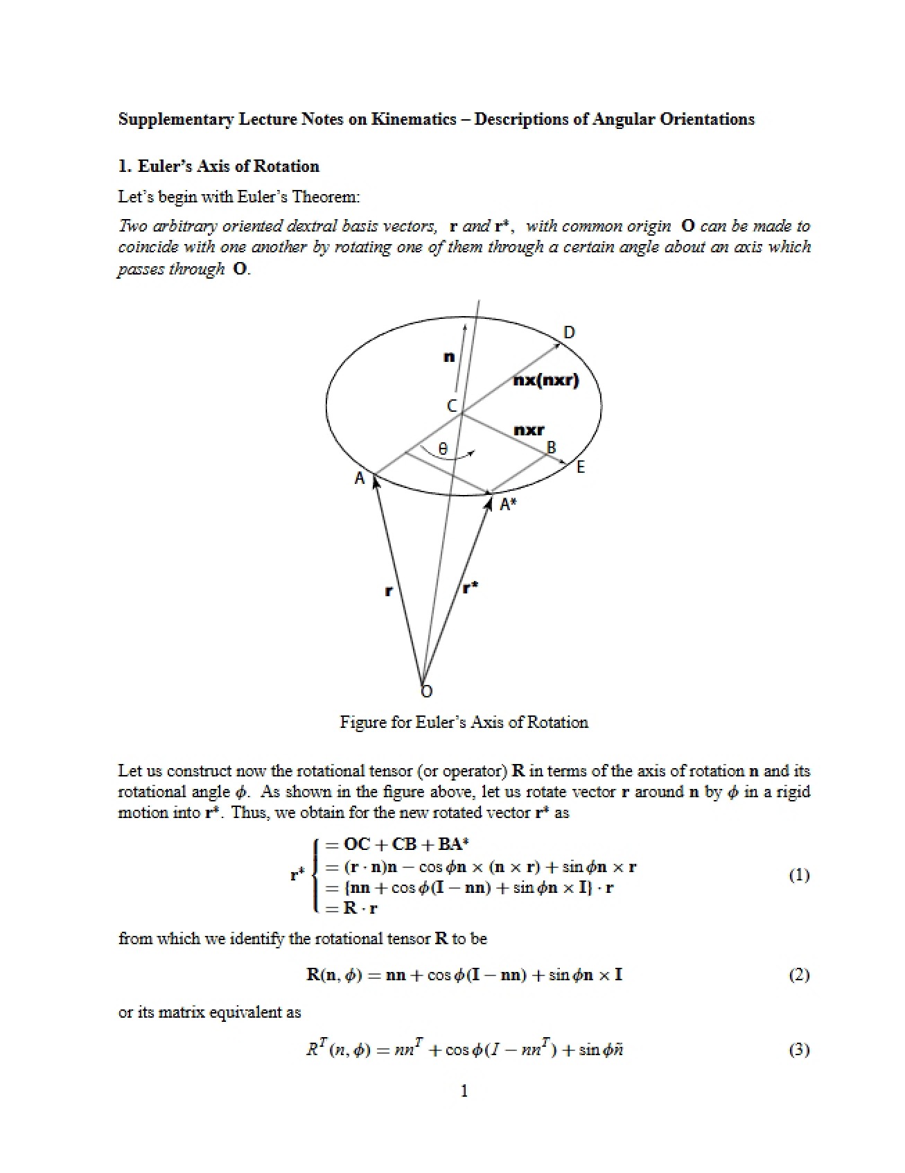Introduction to Kinematics