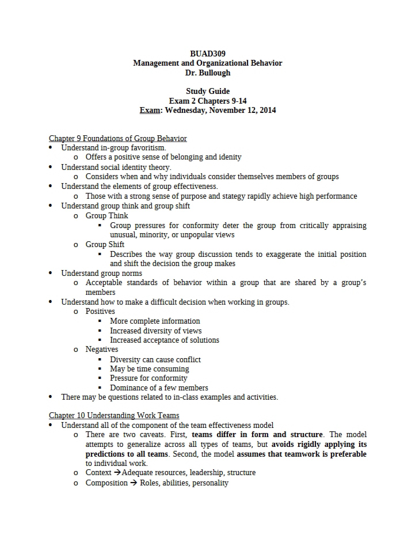Group Behavior Foundations (Ch 9)