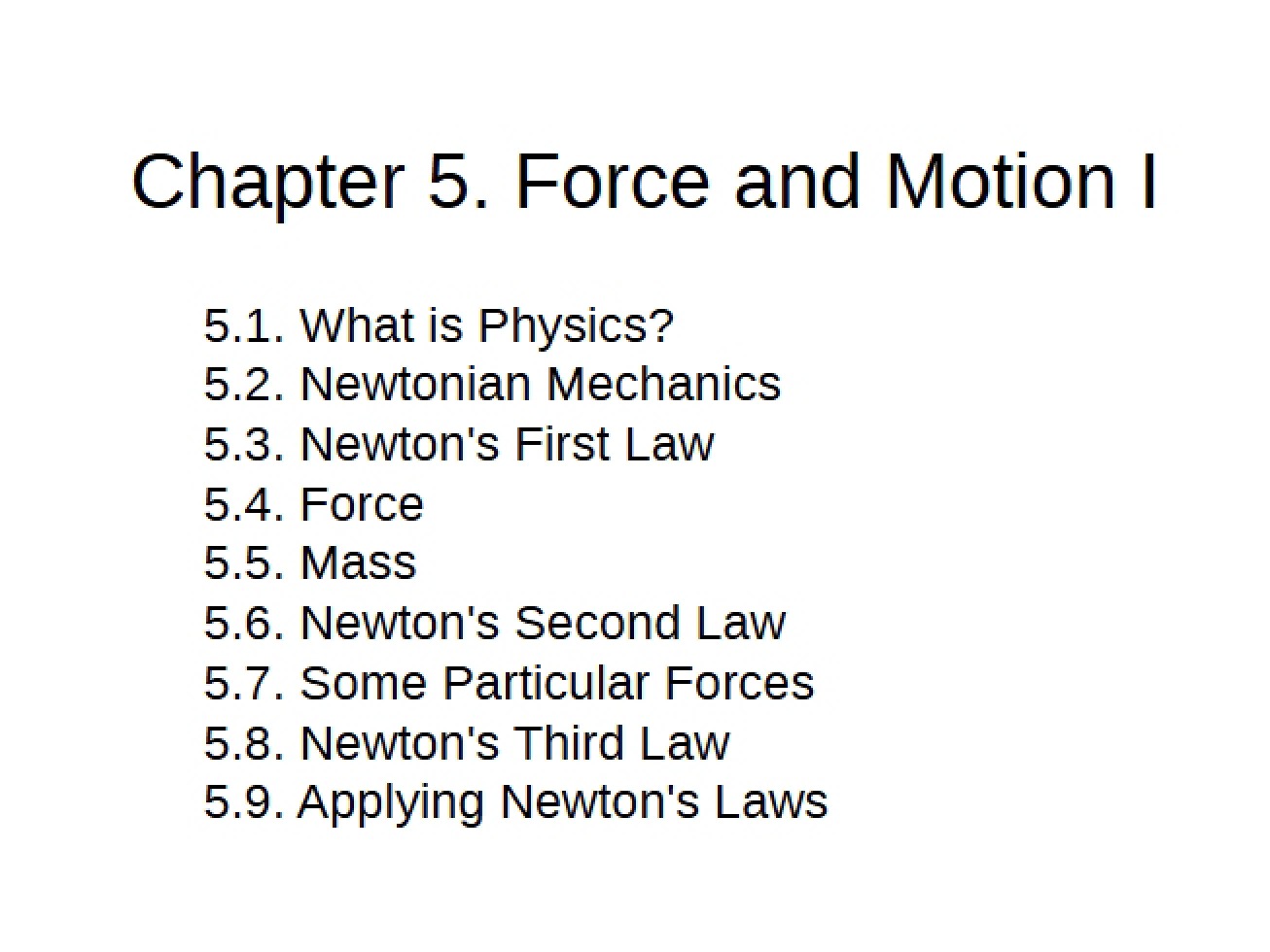 Motion and Force