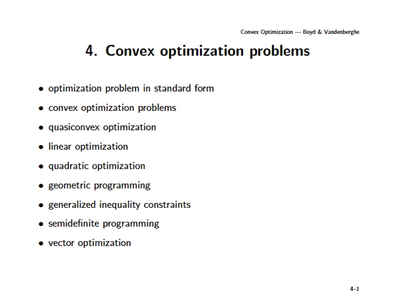 Study Guide for a Convex Optimization I Course