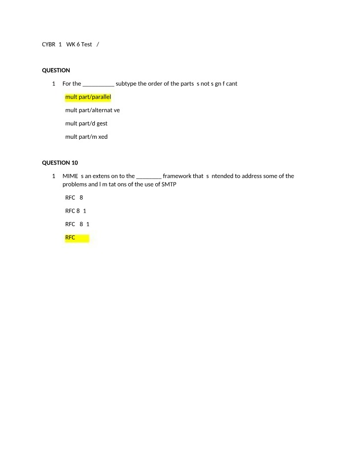 Test 5 - CYBR515 Week 6