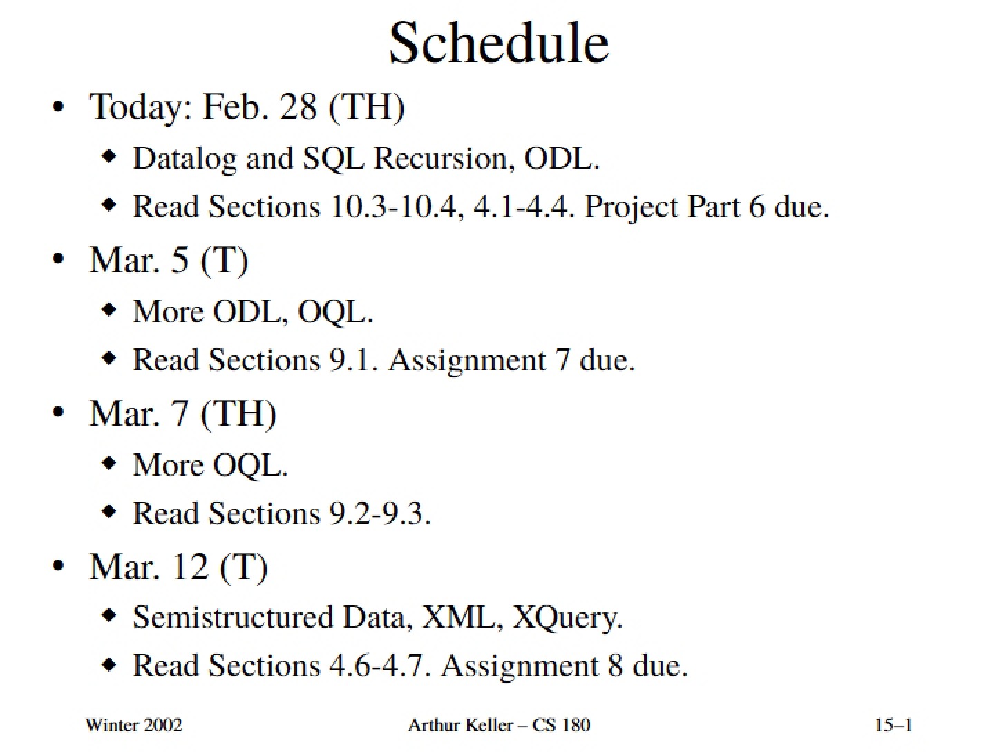 Systems for Databases