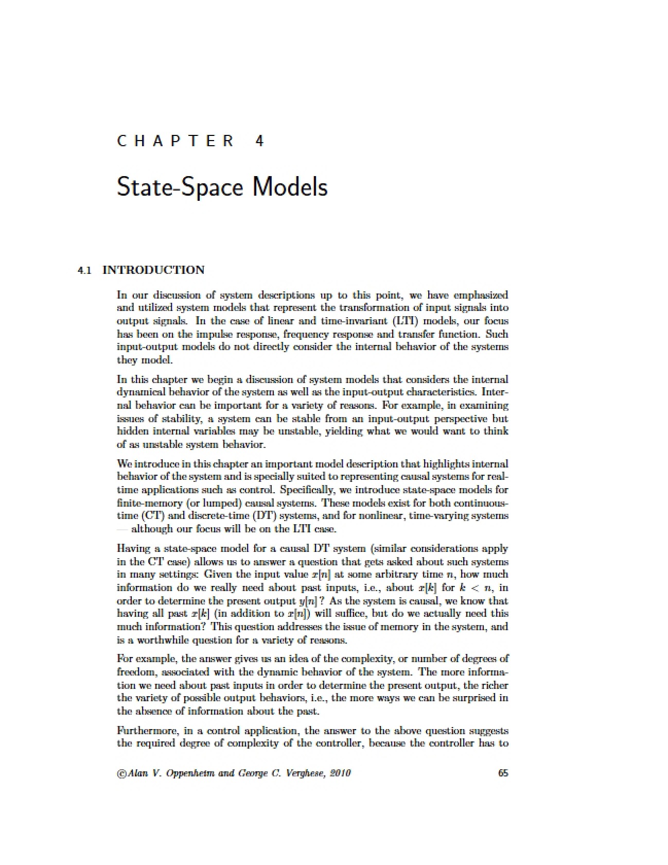 Models of State-Space