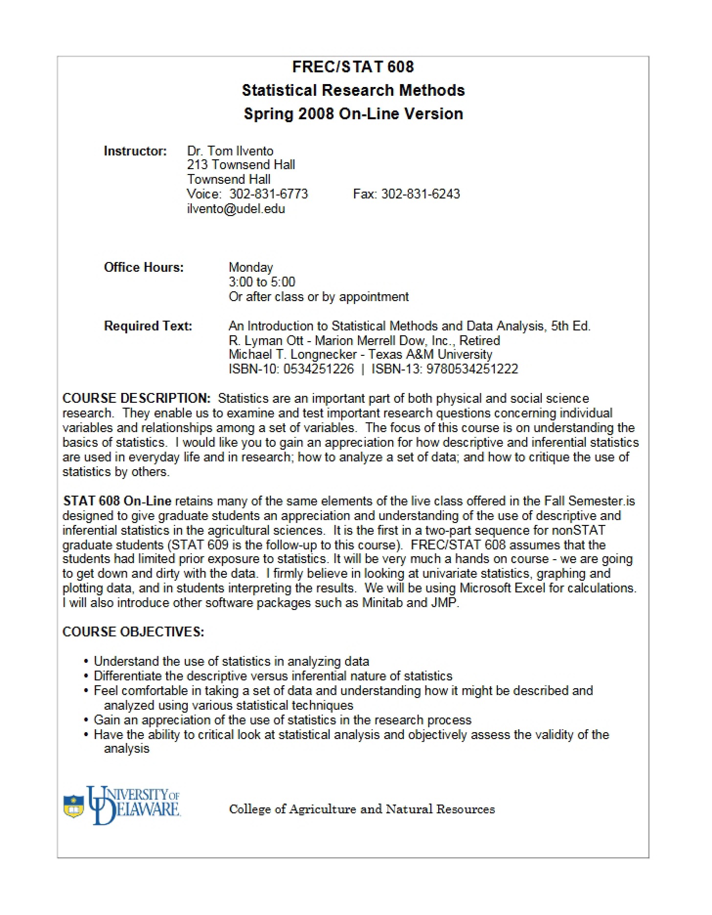 Course Syllabus