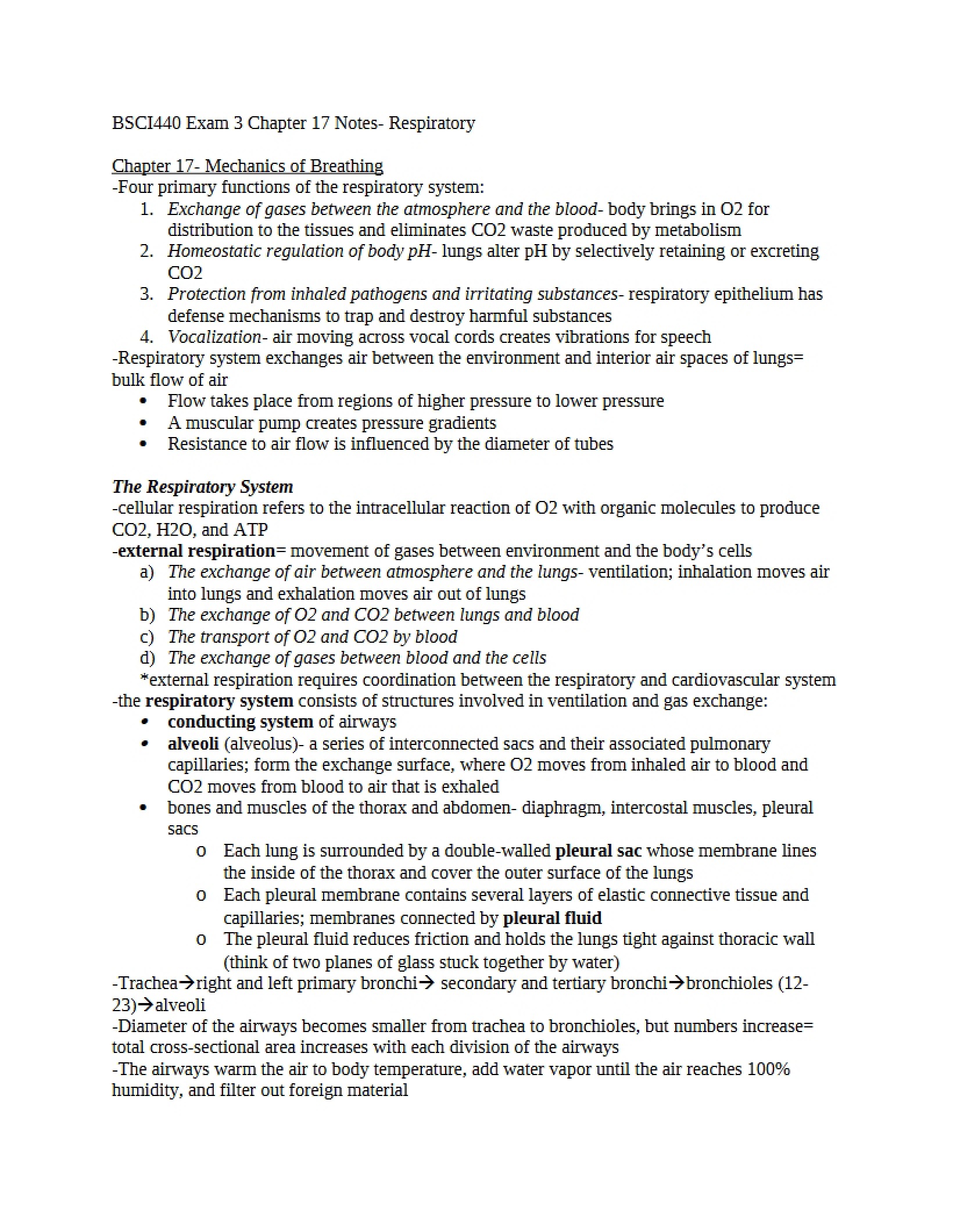 Chapter 17 Breathing Mechanics