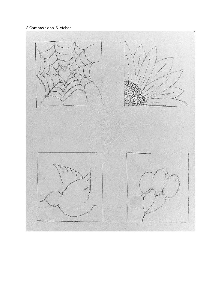 Art Study - Compositional Sketches and Mark Makings