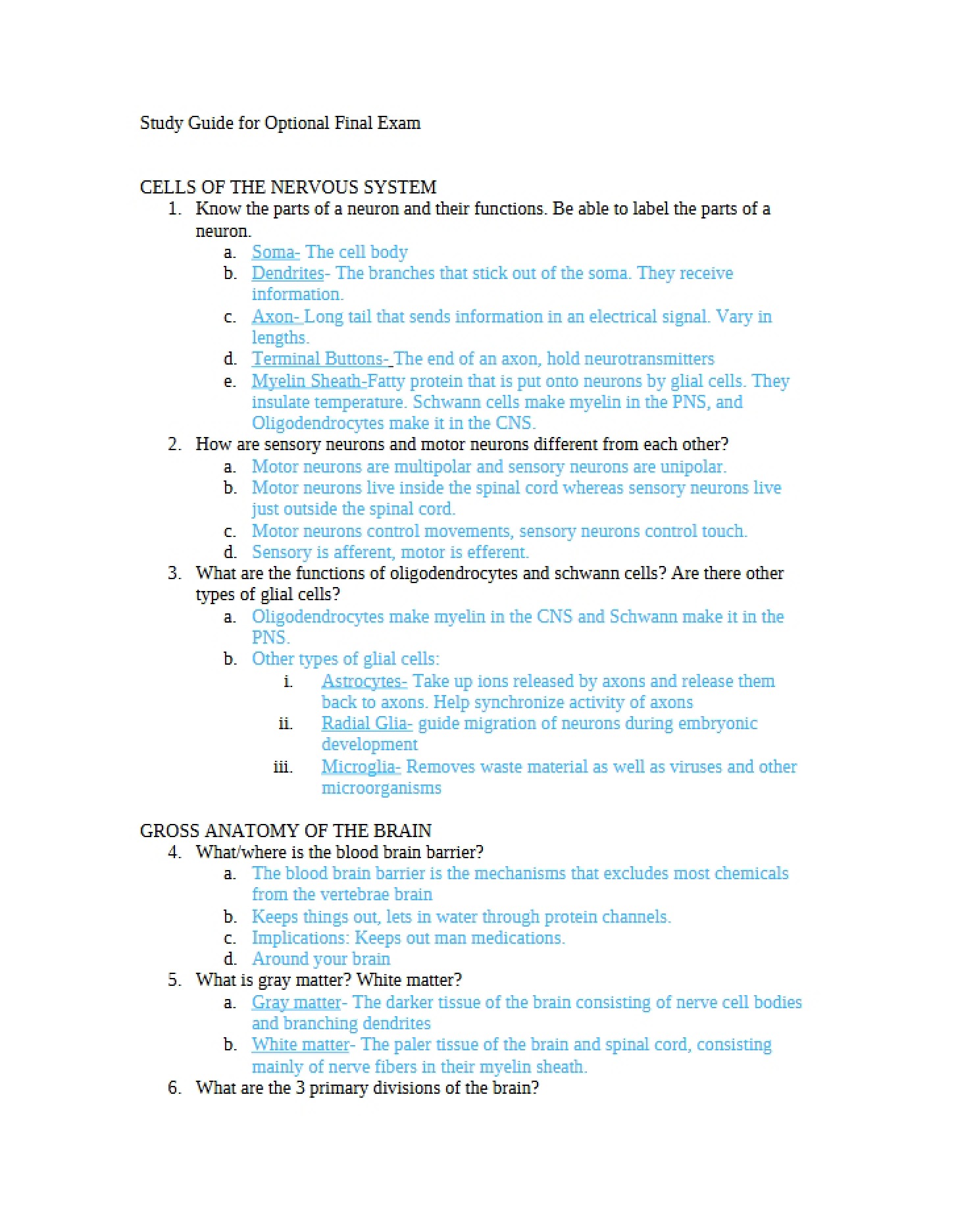 Final Exam (Optional) Guide