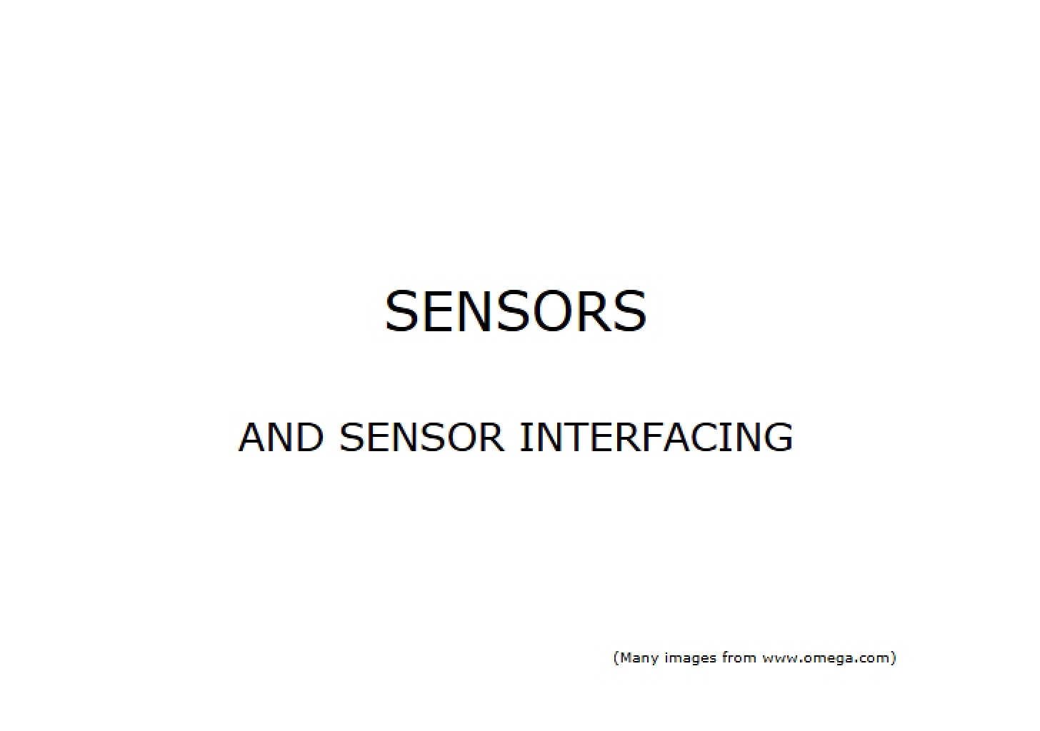 Sensor Technology