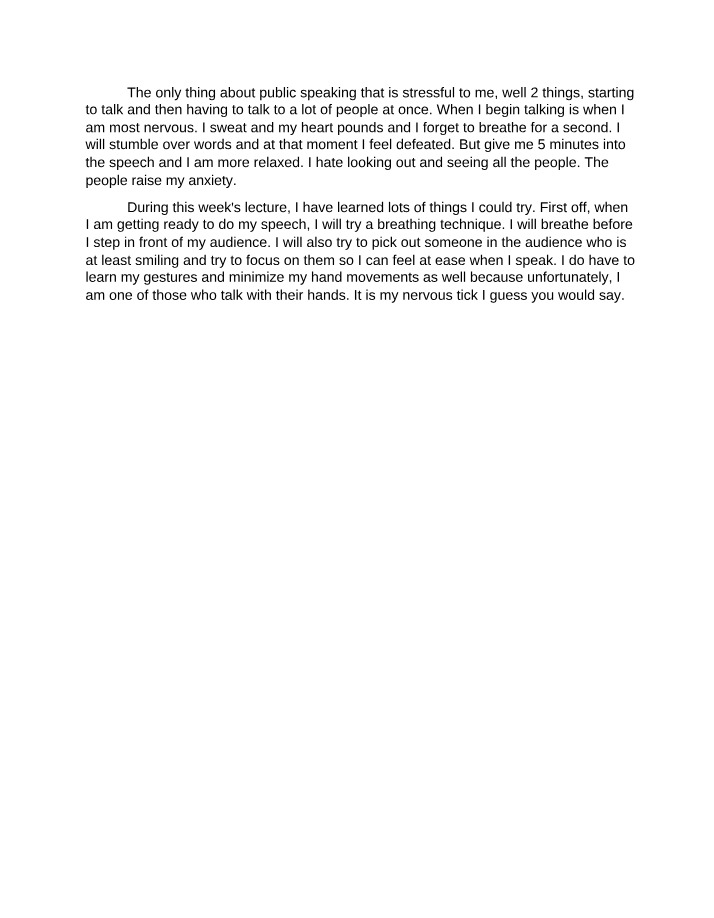 Writing Reflections - Week 7