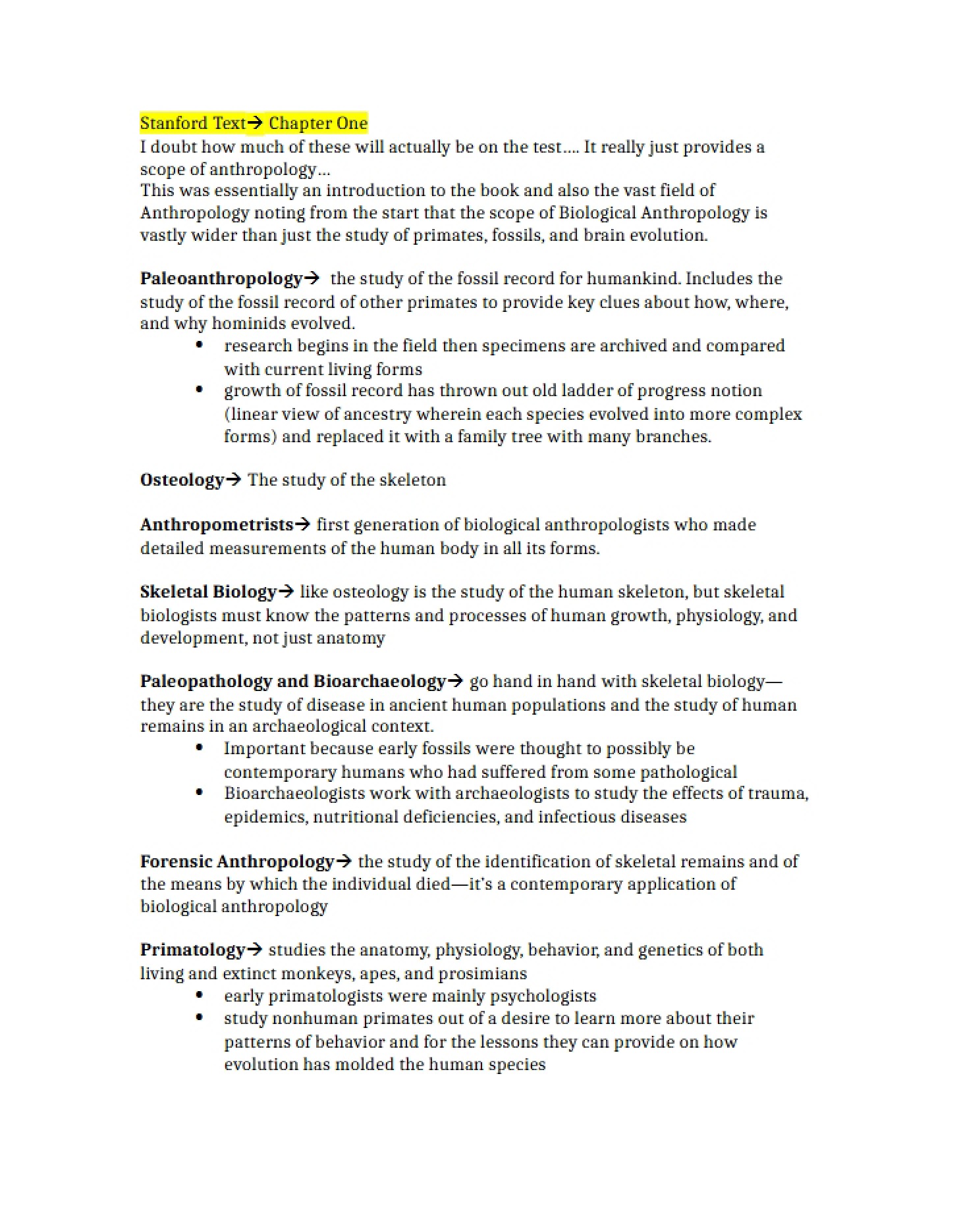 Study Guide for Exam 3